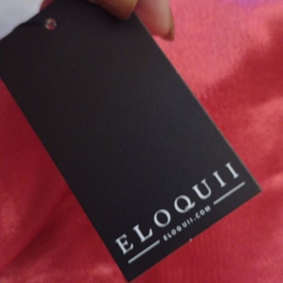 NWT Eloquii pink satin bow tie shoulder crop top bra size 22 - Picture 6 of 9